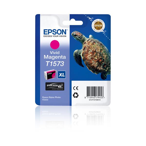 Epson Turtle Cartuccia Vivid Magenta (Epson T1573 - levende r?d - original -)EpsonC13T15734010
