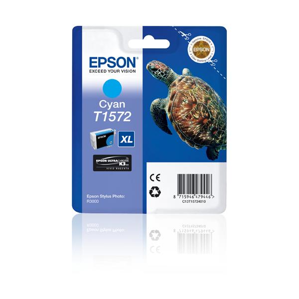 Epson Turtle Cartuccia Ciano (Epson T1572 Turtle Cyan Standard Capacity Ink Cartridge 26ml - C13T15724010)EpsonC13T15724010