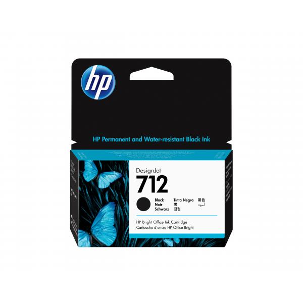 HP Cartuccia di inchiostro nero originale DesignJet 712 da 38 ml (OEM HP 3ED70A /712 Black ink cartridge 38ml)Hp3ED70A