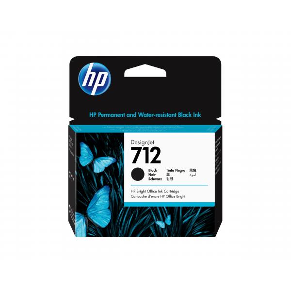 HP Cartuccia di inchiostro nero originale DesignJet 712 da 80 ml (HP 712 80ML BLACK INK CART HP 712 80ML BLACK INK CART)Hp3ED71A