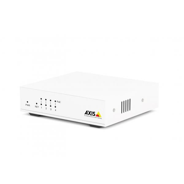 Axis 02101-002 switch di rete Non gestito Fast Ethernet [10/100] Supporto Power over Ethernet [PoE] Bianco (D8004 UNMANAGED POE SWITCH EUR - D8004, Unmanaged, Fast - Ethernet [10/100], Power over Ethernet [PoE] - Warranty: 60M)Axis733102107254102101-002