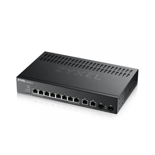 Zyxel GS2220-10-EU0101F switch di rete Gestito L2 Gigabit Ethernet [10/100/1000] Nero (Zyxel GS2220-10 - Switch - gestito - 8 x 10/100/1000 + 2 x combo Gigabit SFP - montabile su rack, montaggio a parete)Zyxel4718937607365GS2220-10-EU0101F