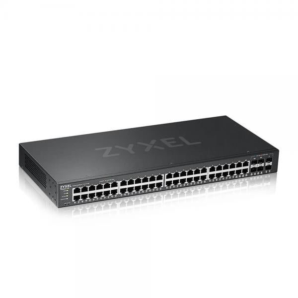 Zyxel GS2220-50-EU0101F switch di rete Gestito L2 Gigabit Ethernet [10/100/1000] Nero (Zyxel GS2220-50 - Switch - gestito - 44 x 10/100/1000 + 4 x combo Gigabit SFP + 2 x Gigabit SFP - montabile su rack)ZyxelGS2220-50-EU0101F