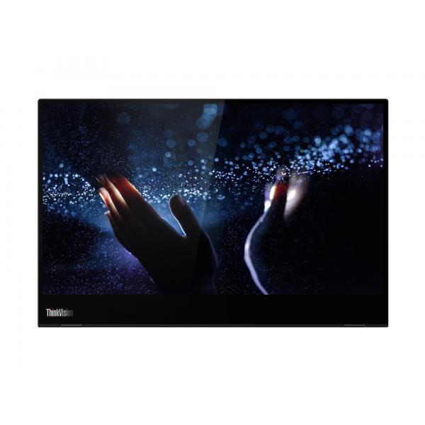 Lenovo ThinkVision M14t Monitor PC 35,6 cm [14] 1920 x 1080 Pixel Full HD LED Touch screen Nero (ThinVision M14T - 14, 1920 x - 1080, 16:9, IPS, USB, 300 - nits - Touch [USB-C Monitor] ThinkVision M14t, 35.6 cm [14], 1920 x 1080 - Warranty: 12M)Lenov...