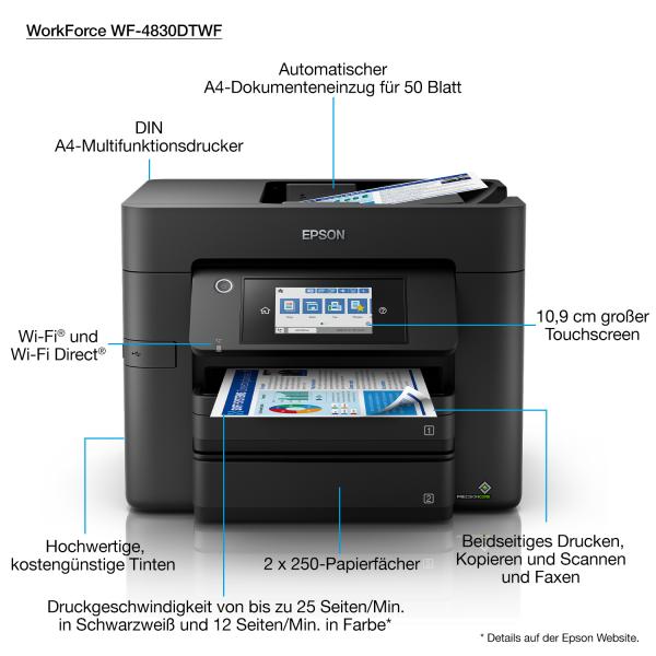 Epson WorkForce Pro WF-4830DTWF (Epson WorkForce WF-4830DTWF [4in1])Epson8715946679716C11CJ05402
