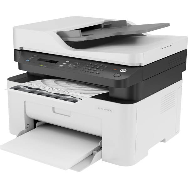 HP Laser 137fnw Wireless Multifunction Bianco e nero Stampante, Fotocopiatrice, scanner; Fronte/retro (HP LASER MFP 137FNW PRINTER)Hp4ZB84A#B19