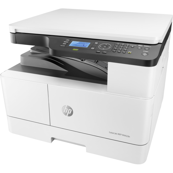HP LaserJet M442dn Multifunction Bianco e nero Stampante, Solo Ethernet; Fotocopiatrice, scanner (HP LaserJet MFP M442dn - Stampante multifunzione - B/N - laser - A3/Ledger [297 x 432 mm] [originale] - A3/Ledger [supporti] - fino a 24 ppm [copia] - f...