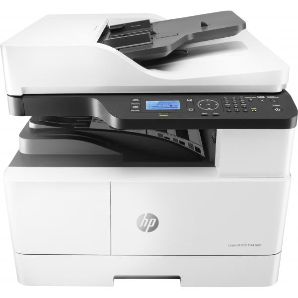 HP LaserJet M443nda Multifunction Bianco e nero Stampante, Solo Ethernet; Fotocopiatrice, scanner (HP LaserJet MFP M443nda - Stampante multifunzione - B/N - laser - A3/Ledger [297 x 432 mm] [originale] - A3/Ledger [supporti] - fino a 25 ppm [copia] -...