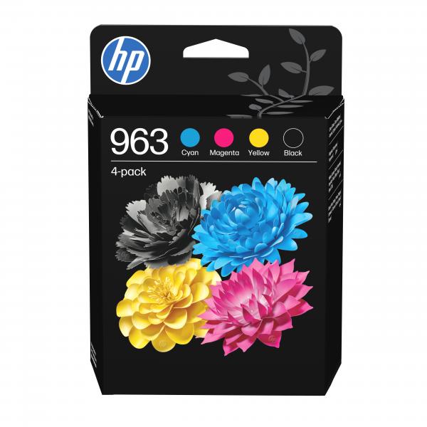 HP Confezione da 4 cartucce di inchiostro nero, ciano, magenta, giallo originali 963 (HP 963 CMYK INK CART 4-PACK HP 963 CMYK INK CART 4-PACK)Hp6ZC70AE