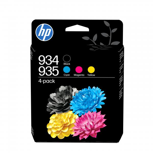 HP Confezione da quattro Cartucce di Inchiostro ciano/magenta/giallo e nero Originali 934 e 935 (OEM HP 6ZC72AE [934/935] Ink Cartridge Multi Pack 10ml + 3x4 5ml Pack Qty 4)Hp6ZC72AE