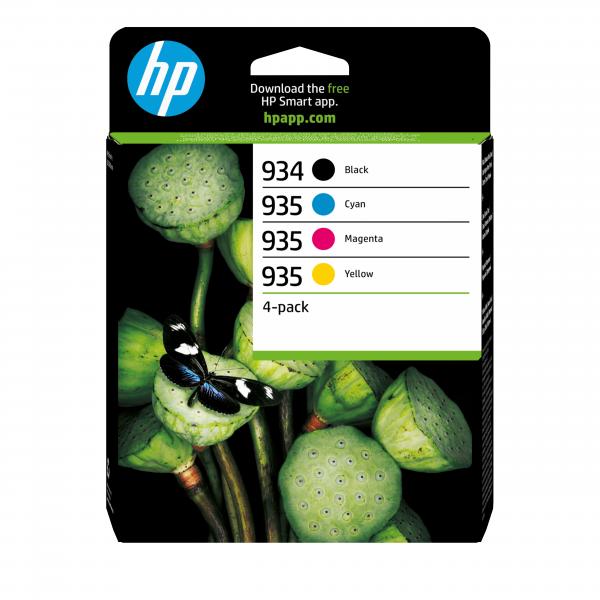 HP Confezione da quattro Cartucce di Inchiostro ciano/magenta/giallo e nero Originali 934 e 935 (HP 934 BLACK / 935 CMY INK - CARTRIDGE 4-PACK)Hp6ZC72AE