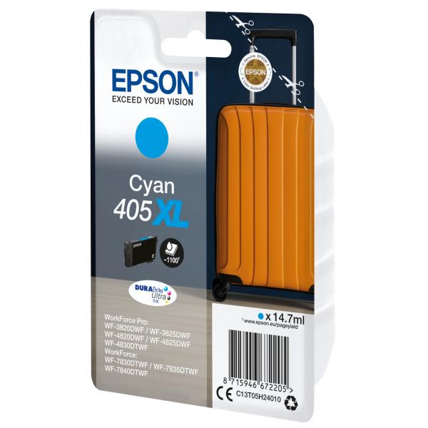Epson Singlepack Cyan 405XL DURABrite Ultra Ink (SINGLEPACK CYAN 405XL - DURABRITE ULTRA INK)Epson8715946672205C13T05H24010