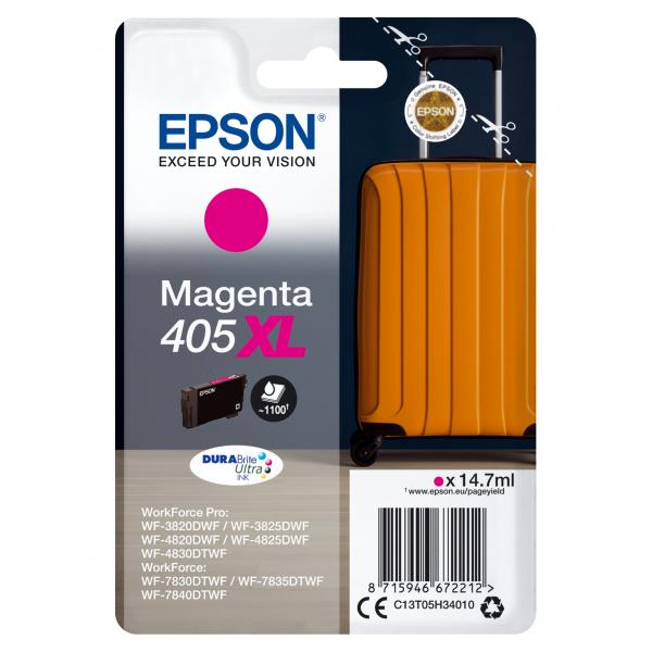 Epson Singlepack Magenta 405XL DURABrite Ultra Ink (SINGLEPACK MAGENTA 405XL - DURABRITE ULTRA INK)Epson8715946672212C13T05H34010