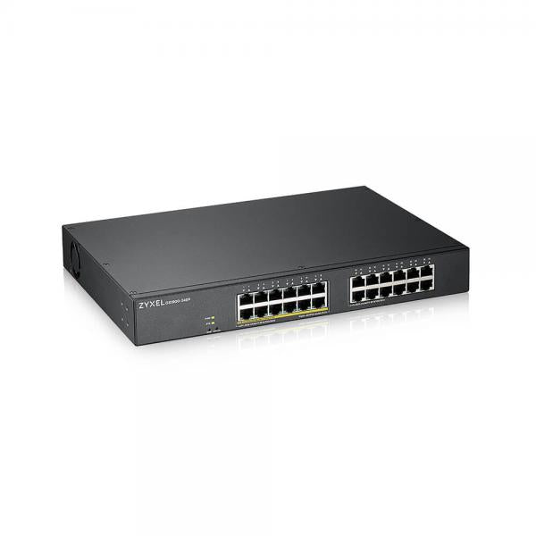Zyxel GS1900-24EP Gestito L2 Gigabit Ethernet [10/100/1000] Supporto Power over Ethernet [PoE] Nero (Zyxel GS1900-24EP - Switch - intelligente - 24 x 10/100/1000 [12 PoE] - montabile su rack, montaggio a parete - PoE [130 W])ZyxelGS1900-24EP-EU0101F