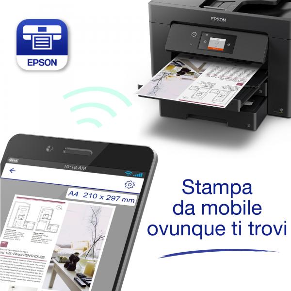Epson WorkForce WF-7830DTWF (Epson WorkForce WF-7830DTWF Tinte-Multifunktionsdrucker 4in1 A4/A3 LAN WLAN WiFi Duplex ADF)Epson8715946668420C11CH68403
