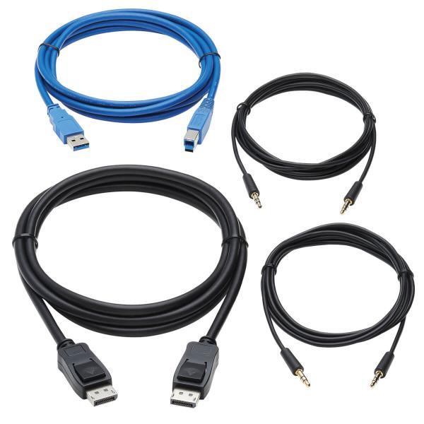Tripp Lite P785-DPKIT10 cavo per tastiera, video e mouse Nero, Blu 3,5 m (Tripp Lite DisplayPort KVM Cable Kit f)Eaton0037332257031P785-DPKIT10