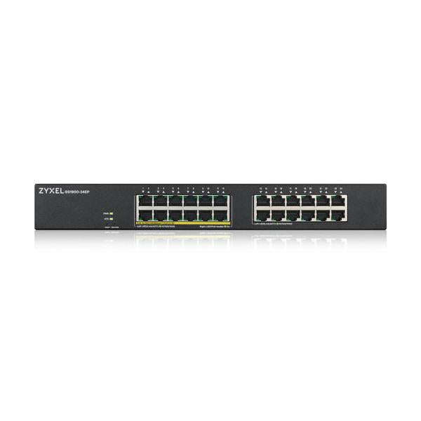 Zyxel GS1900-24EP Gestito L2 Gigabit Ethernet [10/100/1000] Supporto Power over Ethernet [PoE] Nero (Zyxel GS1900-24EP - Switch - smart - 24 x 10/100/1000 [12 PoE+] - rack-mountable, wall-mountable - PoE+ [130 W])Zyxel4718937609475GS1900-24EP-GB0101F
