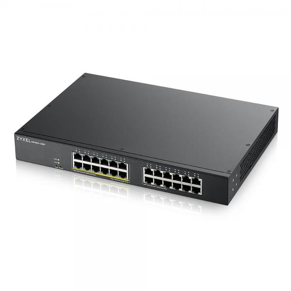 Zyxel GS1900-24EP Gestito L2 Gigabit Ethernet [10/100/1000] Supporto Power over Ethernet [PoE] Nero (Zyxel GS1900-24EP - Switch - smart - 24 x 10/100/1000 [12 PoE+] - rack-mountable, wall-mountable - PoE+ [130 W])Zyxel4718937609475GS1900-24EP-GB0101F