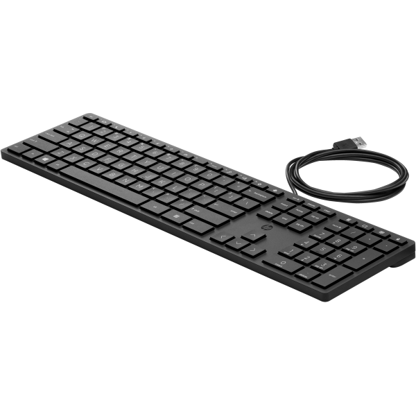 HP Tastiera Wired Desktop 320K (320K WD KEYBOARD EUROPE 320K, - Full-size [100%], USB, Used - for all EU countries 320K, Full-size [100%], USB, Mechanical, QWERTY, Black - Warranty: 12M)Hp9SR37AA#ABB