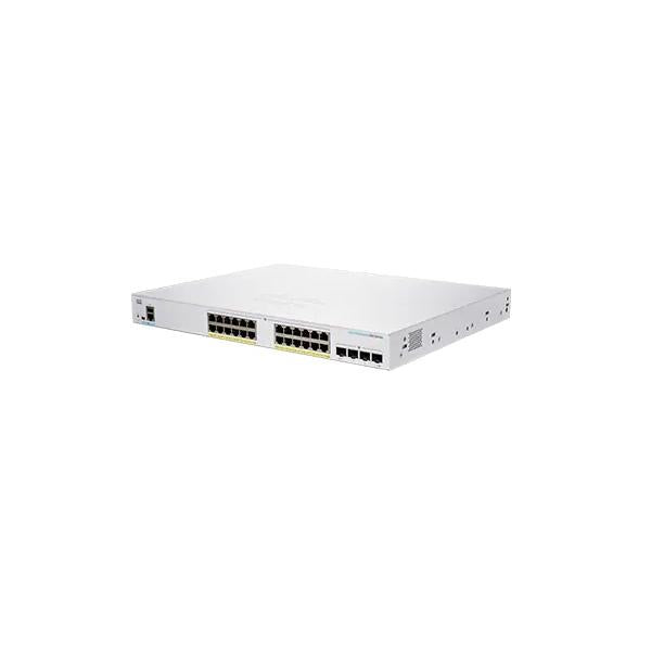 Cisco CBS250-24P-4G-EU switch di rete Gestito L2/L3 Gigabit Ethernet [10/100/1000] Argento (Cisco Business 250 Series CBS250-24P-4G - Switch - L3 - intelligente - 24 x 10/100/1000 [PoE+] + 4 x Gigabit SFP - montabile su rack - PoE+ [195 W])Cisco08897...