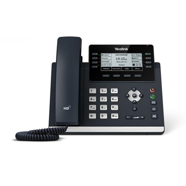 Yealink SIP-T43U telefono IP Grigio 12 linee LCD Wi-Fi (SIP-T43U IP phone Grey LCD - Wi-Fi SIP-T43U, IP Phone, - Grey, Wired handset, 1000 entries, LCD, 9.4 cm [3.7] - Warranty: 12M)YealinkSIP-T43U