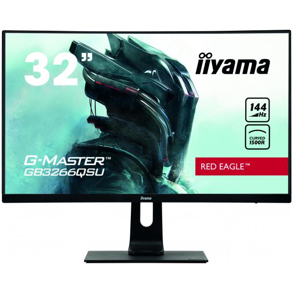 Iiyama G-MASTER GB3266QSU-B1 LED display 80 cm [31.5] 2560 x 1440 Pixel Quad HD Nero (iiyama G-MASTER GB3266QSU-B1 32' 144Hz 1ms 1800R Height Adjust Stand Curved LED Display)Iiyama4948570117383GB3266QSU-B1