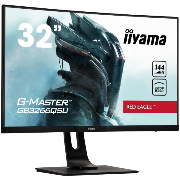 Iiyama G-MASTER GB3266QSU-B1 LED display 80 cm [31.5] 2560 x 1440 Pixel Quad HD Nero (iiyama G-MASTER GB3266QSU-B1 32' 144Hz 1ms 1800R Height Adjust Stand Curved LED Display)Iiyama4948570117383GB3266QSU-B1