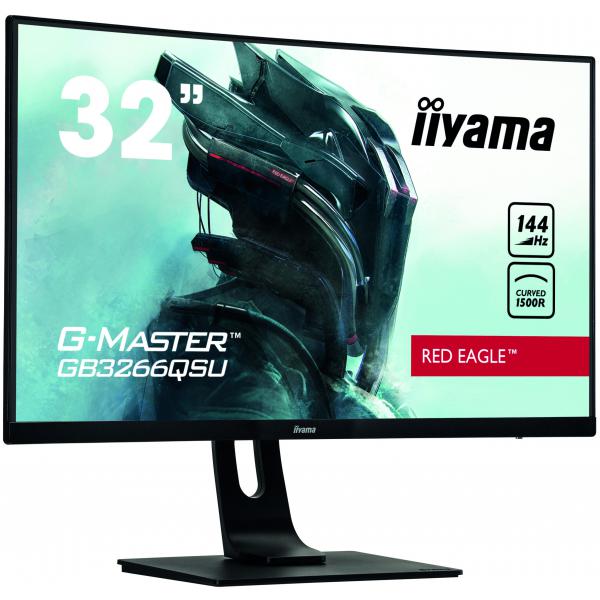 Iiyama G-MASTER GB3266QSU-B1 LED display 80 cm [31.5] 2560 x 1440 Pixel Quad HD Nero (iiyama G-MASTER GB3266QSU-B1 32' 144Hz 1ms 1800R Height Adjust Stand Curved LED Display)Iiyama4948570117383GB3266QSU-B1