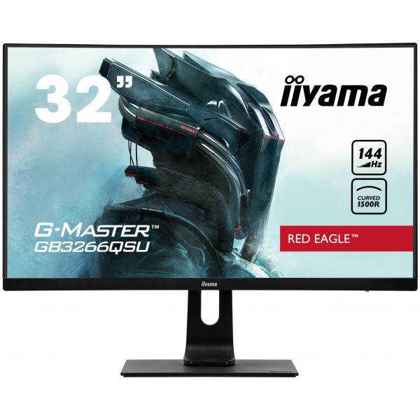 Iiyama G-MASTER GB3266QSU-B1 LED display 80 cm [31.5] 2560 x 1440 Pixel Quad HD Nero (iiyama G-MASTER GB3266QSU-B1 32' 144Hz 1ms 1800R Height Adjust Stand Curved LED Display)Iiyama4948570117383GB3266QSU-B1