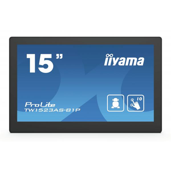 Iiyama TW1523AS-B1P monitor POS 39,6 cm [15.6] 1920 x 1080 Pixel Full HD Touch screen (iiyama ProLite TW1523AS-B1P 15.6' Capacitive Touch Screen IPS Display)IiyamaTW1523AS-B1P