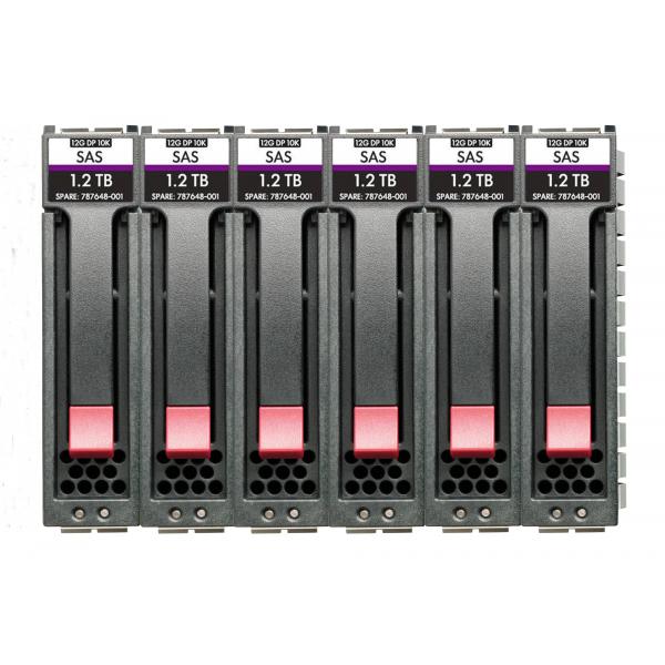 HPE MSA 7.2TB SAS 12G Enterprise 10K SFF [2.5in] M2 3yr Wty 6-pack HDD Bundle (HPE HDD 7.2TB 10K SAS 12Gb/s 2.5'',6x 1.2TB BUNDLE)HpeR0Q65A