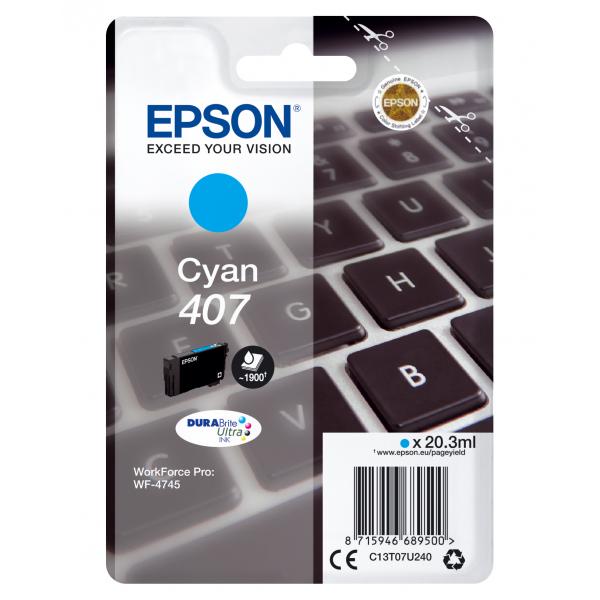 Epson WF-4745 Series Ink Cartridge L Cyan (WF-4745 SERIES INK CART L CIAN)Epson8715946689500C13T07U240