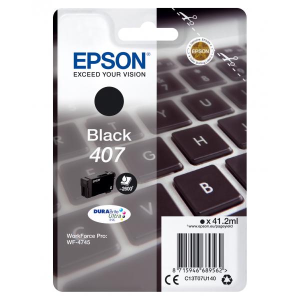 Epson WF-4745 cartuccia d'inchiostro 1 pz Originale Resa elevata [XL] Nero (WF-4745 SERIES INK CART L BLACK)Epson8715946689562C13T07U140