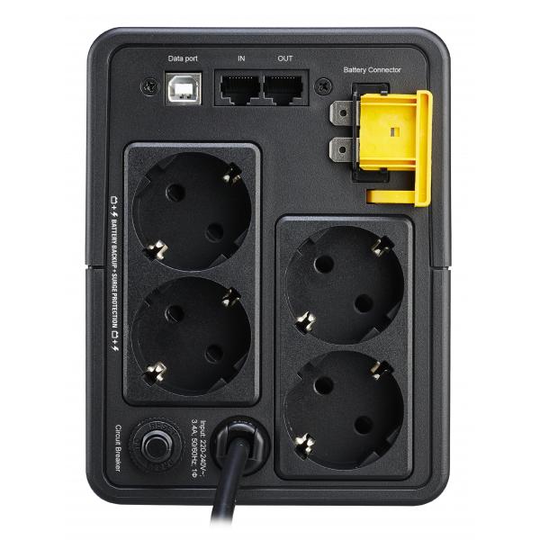 APC BX750MI-GR gruppo di continuità [UPS] A linea interattiva 0,75 kVA 410 W 4 presa[e] AC (APC BACK-UPS 750VA 230V AVR - SCHUKO SOCKETS)ApcBX750MI-GR