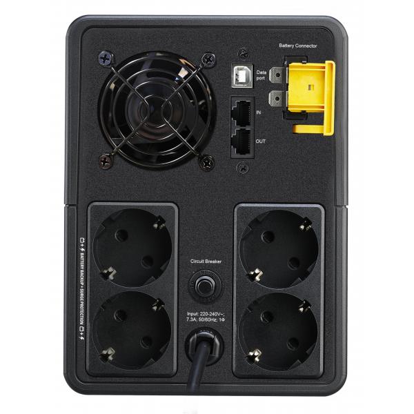 APC BX1600MI-GR gruppo di continuità [UPS] A linea interattiva 1,6 kVA 900 W 4 presa[e] AC (APC Back-UPS BX Series BX1600MI-GR - UPS - 230 V c.a. V - 900 watt - 1600 VA - 7 Ah - connettori di uscita 4)Apc0731304410874BX1600MI-GR