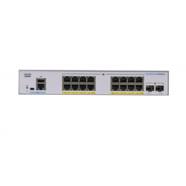 Cisco CBS350 Gestito L3 Gigabit Ethernet [10/100/1000] Supporto Power over Ethernet [PoE] Desktop Nero, Grigio (CBS350 Managed 16 port GE PoE Ext PS 2x1G SFP)Cisco0889728293556CBS350-16P-E-2G-UK