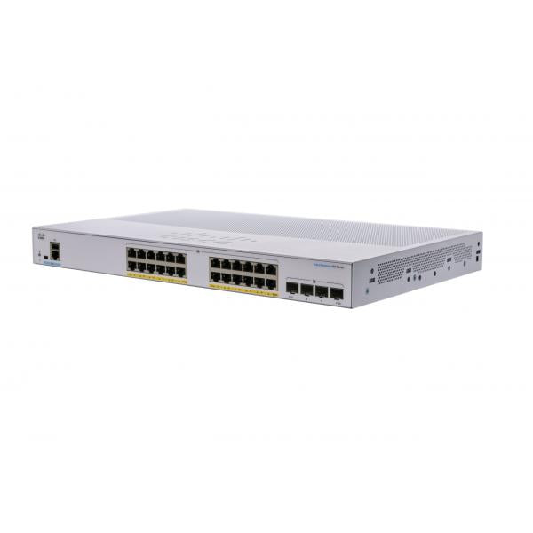 Cisco CBS250 Gestito L3 Gigabit Ethernet [10/100/1000] Supporto Power over Ethernet [PoE] 1U Grigio (Cisco Business 250 Series CBS250-24P-4X - Switch - L3 - smart - 24 x 10/100/1000 [PoE+] + 4 x 10 Gigabit SFP+ - rack-mountable - PoE+ [195 W])Cisco08...