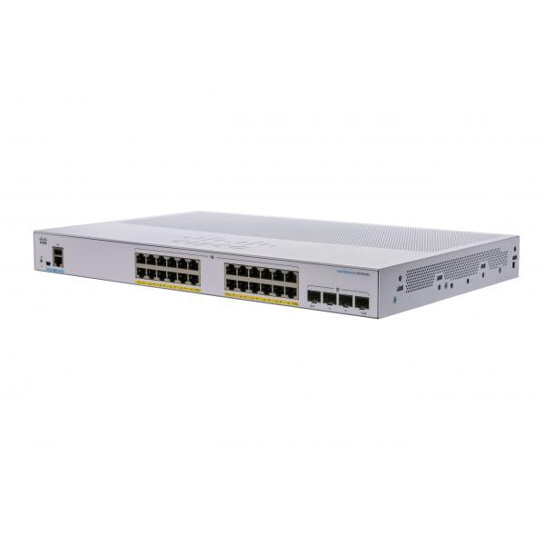Cisco CBS350-24P-4X-UK switch di rete Gestito L2/L3 Gigabit Ethernet [10/100/1000] Supporto Power over Ethernet [PoE] Argento (CBS350 Managed 24 port GE PoE 4x10G SFP+)Cisco0889728293266CBS350-24P-4X-UK
