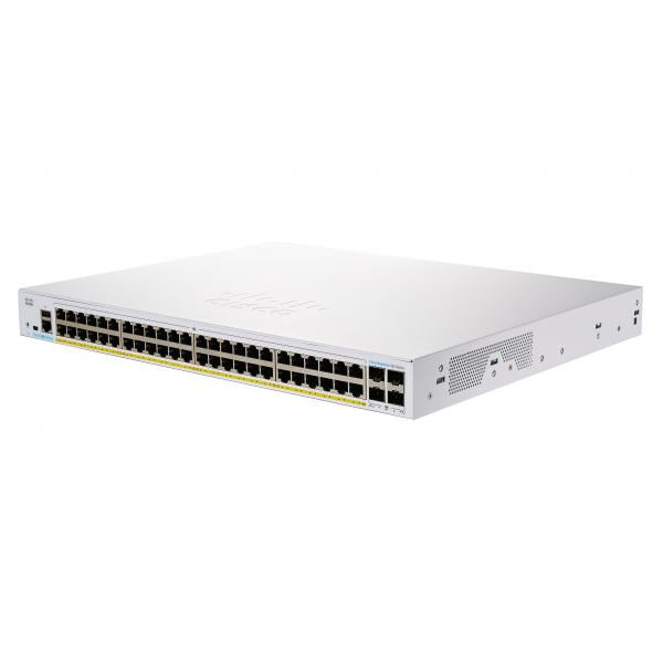 Cisco CBS250 Gestito L3 Gigabit Ethernet [10/100/1000] Supporto Power over Ethernet [PoE] 1U Grigio (Cisco Business 250 Series CBS250-48P-4G - Switch - L3 - smart - 48 x 10/100/1000 [PoE+] + 4 x Gigabit SFP - rack-mountable - PoE+ [370 W])Cisco088972...