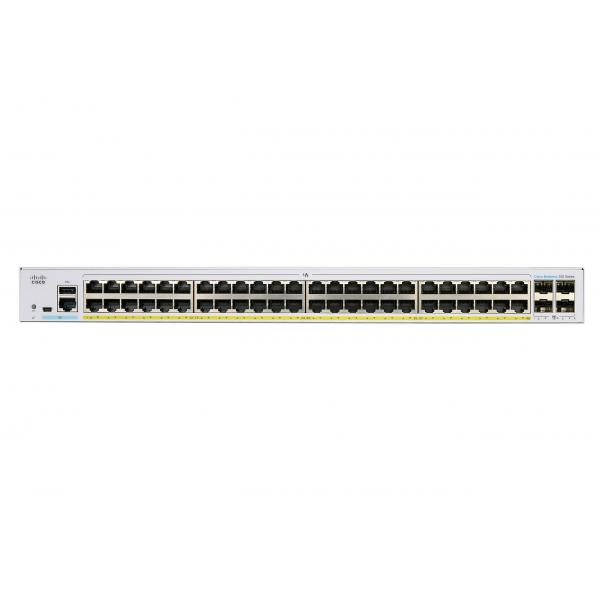 Cisco CBS350-48FP-4X-UK switch di rete Gestito L2/L3 Gigabit Ethernet [10/100/1000] Supporto Power over Ethernet [PoE] Argento (CBS350 Managed 48 port GE Full PoE 4x10G SFP+)Cisco0889728295215CBS350-48FP-4X-UK
