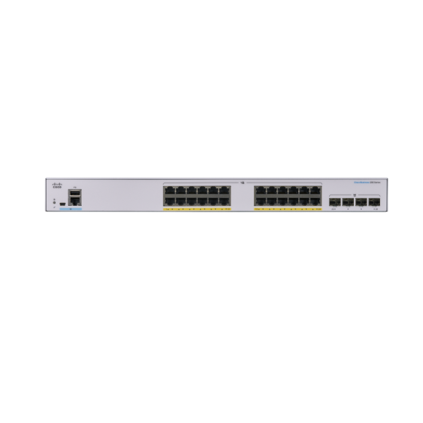 Cisco CBS250-24P-4G-UK switch di rete Gestito L2/L3 Gigabit Ethernet [10/100/1000] Supporto Power over Ethernet [PoE] Argento (CBS250 Smart 24 port GE PoE 4x1G SFP)Cisco0889728294263CBS250-24P-4G-UK