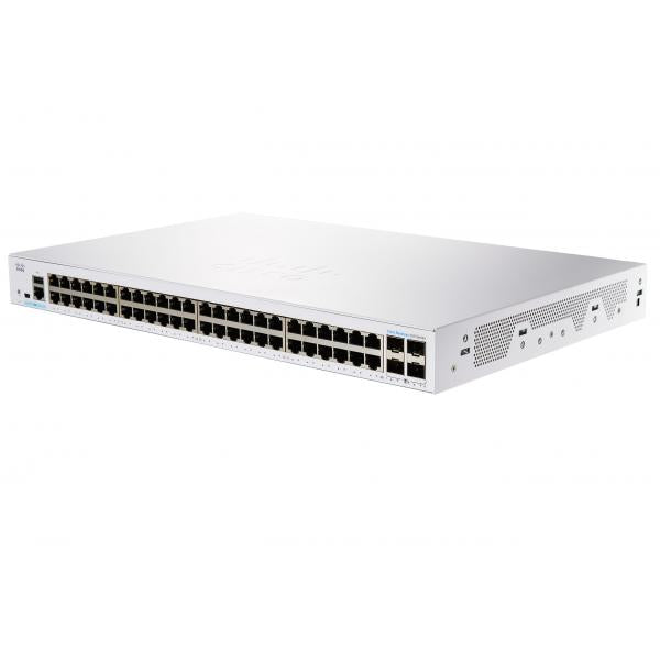 Cisco CBS250 Gestito L3 Gigabit Ethernet [10/100/1000] 1U Grigio (Cisco Business 250 Series CBS250-48T-4X - Switch - L3 - smart - 48 x 10/100/1000 + 4 x 10 Gigabit SFP+ - rack-mountable)Cisco0889728295123CBS250-48T-4X-UK