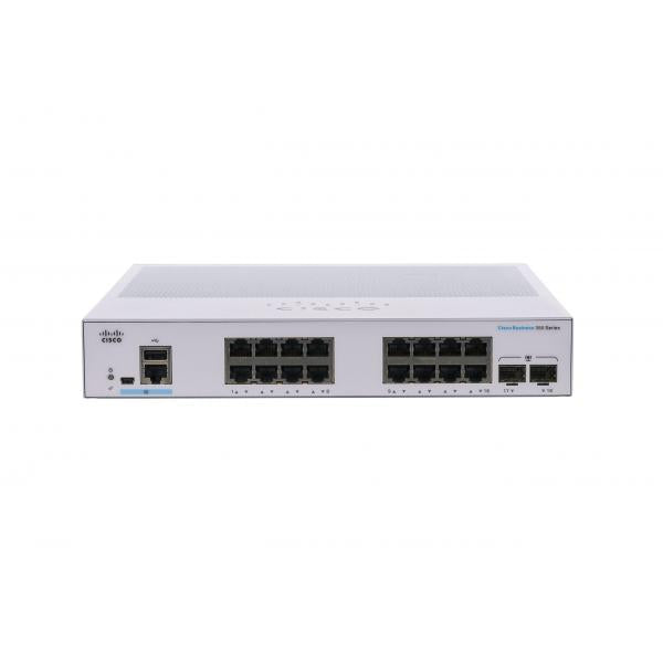 Cisco CBS350 Gestito L3 Gigabit Ethernet [10/100/1000] Desktop Grigio (CBS350 MANAGED 16-PORT - GE 2X1G SFP)Cisco0889728293624CBS350-16T-2G-UK