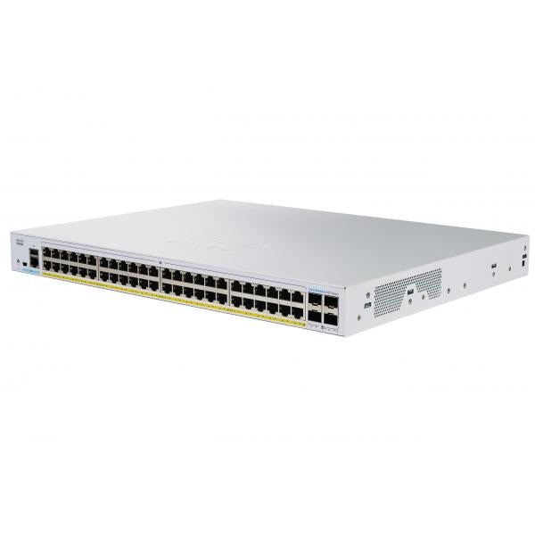 Cisco CBS350-48FP-4G-UK switch di rete Gestito L2/L3 Gigabit Ethernet [10/100/1000] Supporto Power over Ethernet [PoE] Argento (Cisco Business 350 Series CBS350-48FP-4G - Switch - L3 - Managed - 48 x 10/100/1000 [PoE+] + 4 x 10 Gigabit SFP+ - rack-mo...