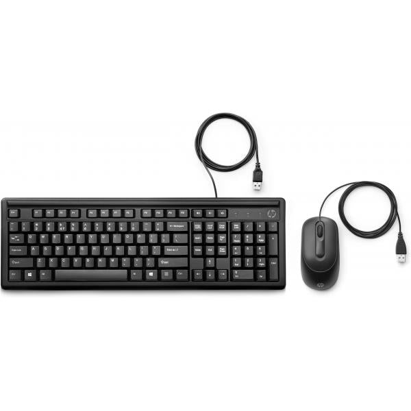 HP Wired Keyboard and Mouse 160 (Wired Combo Keyboard EURO - 160, Full-size [100%], USB, - Mechanical, QWERTY, Black, Mouse included - Warranty: 6M) - Versione UKHp01948506865806HD76AA#ABB