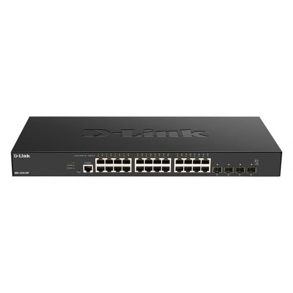 D-Link DXS-1210-28T switch di rete Gestito L2/L3 10G Ethernet [100/1000/10000] 1U Nero (24 X 10G BASE-T PORTS + 4 X 10,24 x 10G Base-T ports + 4 x 10G/25G SFP28 ports Smart Managed Switch)D-link0790069456800DXS-1210-28T