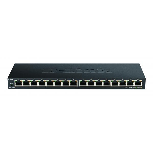 D-Link DGS-1016S switch di rete Non gestito Gigabit Ethernet [10/100/1000] Nero (D-Link DGS 1016S - Switch - unmanaged - 16 x 10/100/1000 - desktop)D-link0790069464256DGS-1016S/B