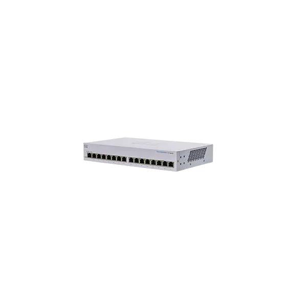 Cisco CBS110 Non gestito L2 Gigabit Ethernet [10/100/1000] 1U Grigio (Cisco Business 110 Series 110-16T - Switch - unmanaged - 16 x 10/100/1000 - montabile su rack, desktop, montaggio a parete)CiscoCBS110-16T-EU