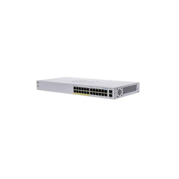 Cisco CBS110 Non gestito L2 Gigabit Ethernet [10/100/1000] Supporto Power over Ethernet [PoE] 1U Grigio (CBS110 UNMANAGED 24-PORT GE - PARTIAL POE 2X1G SFP SHARED)CiscoCBS110-24PP-EU
