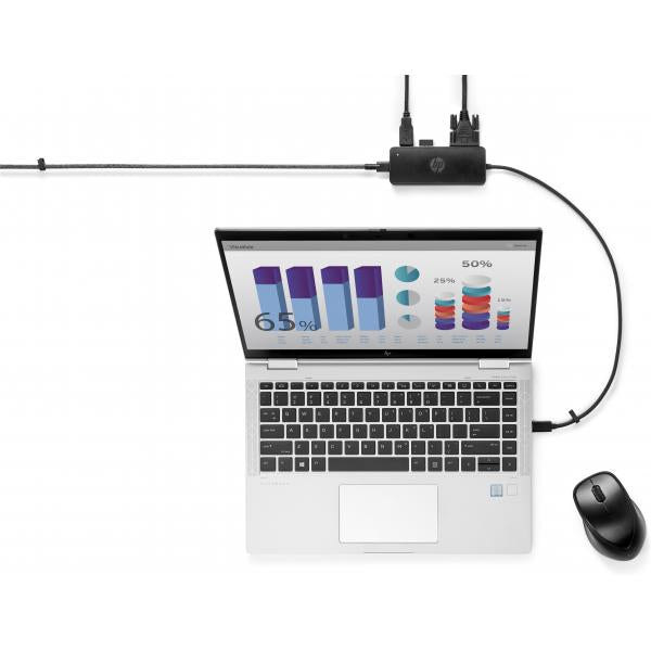 HP USB-C Travel Hub G2 (USB-C Travel Hub G2 EURO - USB-C Travel Hub G2, Wired, - USB 3.2 Gen 1 [3.1 Gen 1] Type-C, Black, Windows 10, 107 mm, 41 mm - Warranty: 3M)Hp235N8AA#ABB